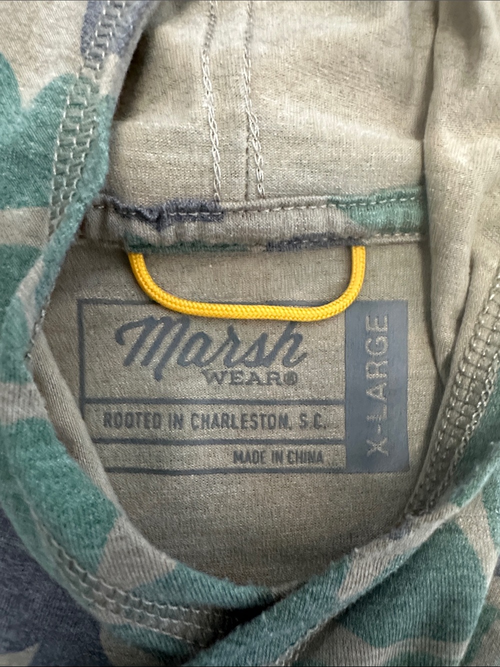Marsh Wear Men’s Green & Gray Camo Hooded Pullover - Picture 5 of 7